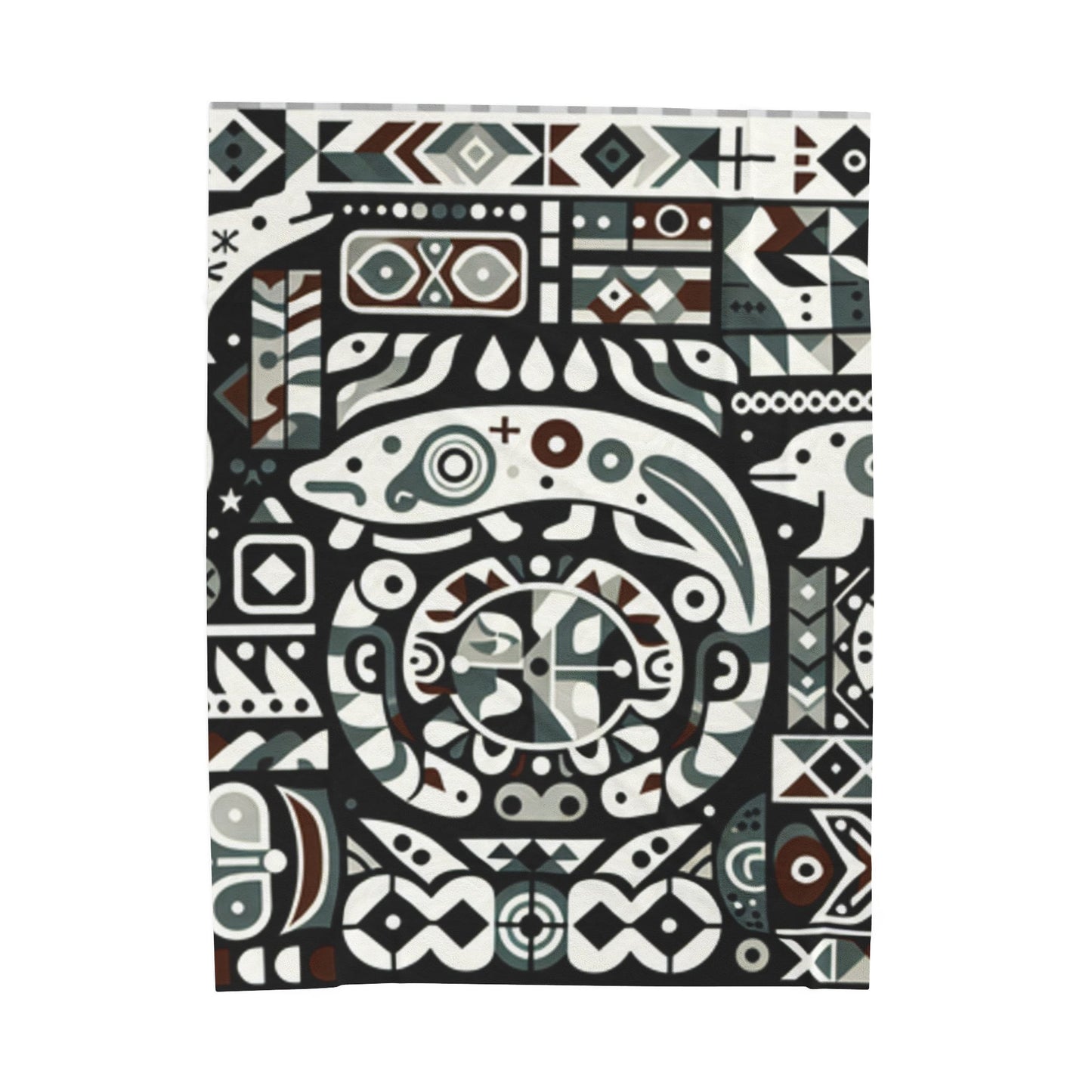 Abstract Pattern Velveteen Throw Blanket