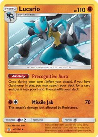 Lucario - 67/156 (SM Ultra Prism) - Deck Exclusives-1