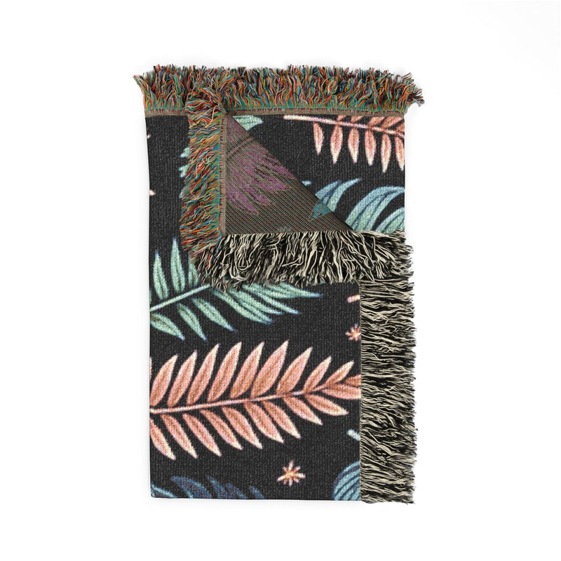 Feathered Leaves Woven Blanket-8