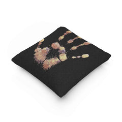 Metallic Handprint Woven Pillow | Boho Accent Throw Pillow-9