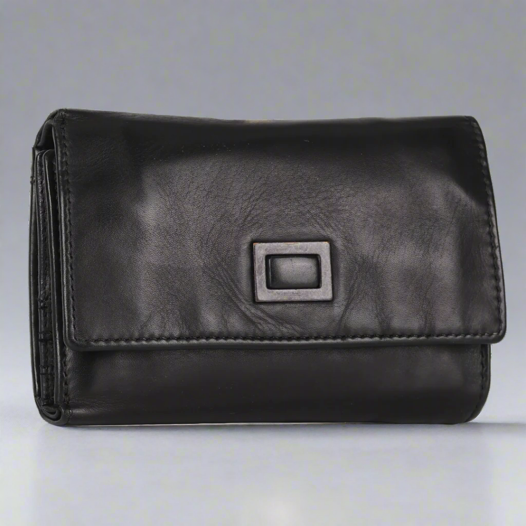 MET Women's Square Tab Leather Wallet-5
