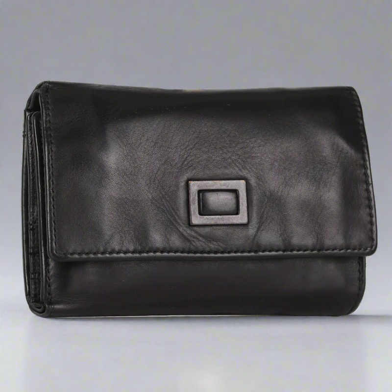 MET Women's Square Tab Leather Wallet-5