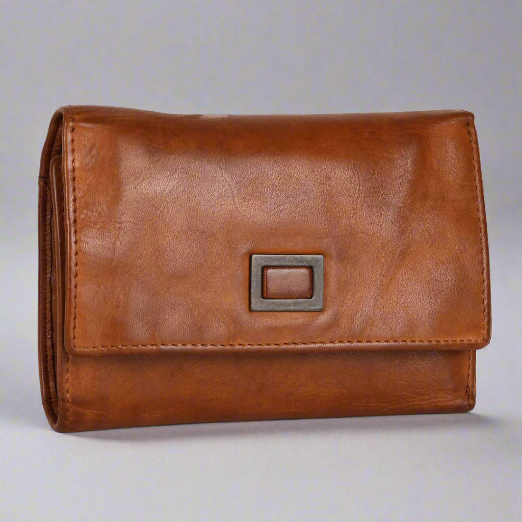 MET Women's Square Tab Leather Wallet-4