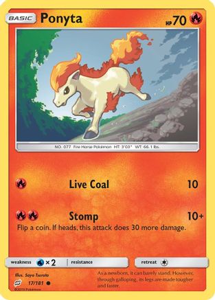 Ponyta 17/181 - SM  Team Up Reverse Holofoil-1