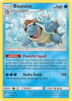 Blastoise 25/181 - SM  Team Up Reverse Holofoil-1
