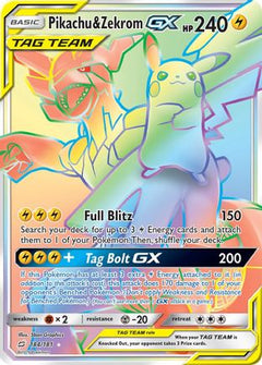 Pikachu & Zekrom GX (Secret)/181 - SM  Team Up Holofoil-1