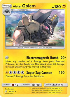 Alolan Golem 37/181 - SM  Team Up Reverse Holofoil-1