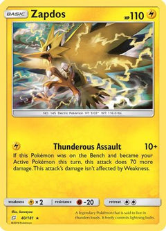 Zapdos 40/181 - SM  Team Up Reverse Holofoil-1