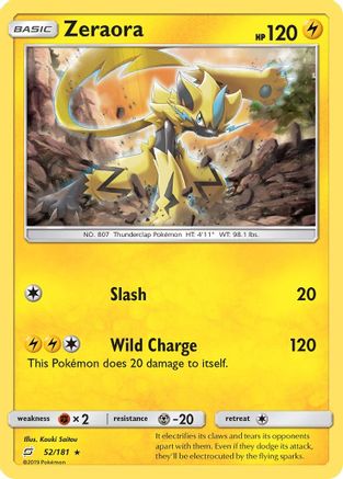 Zeraora/181 - SM  Team Up Holofoil