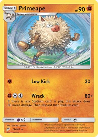 Primeape 72/181 - SM  Team Up-1