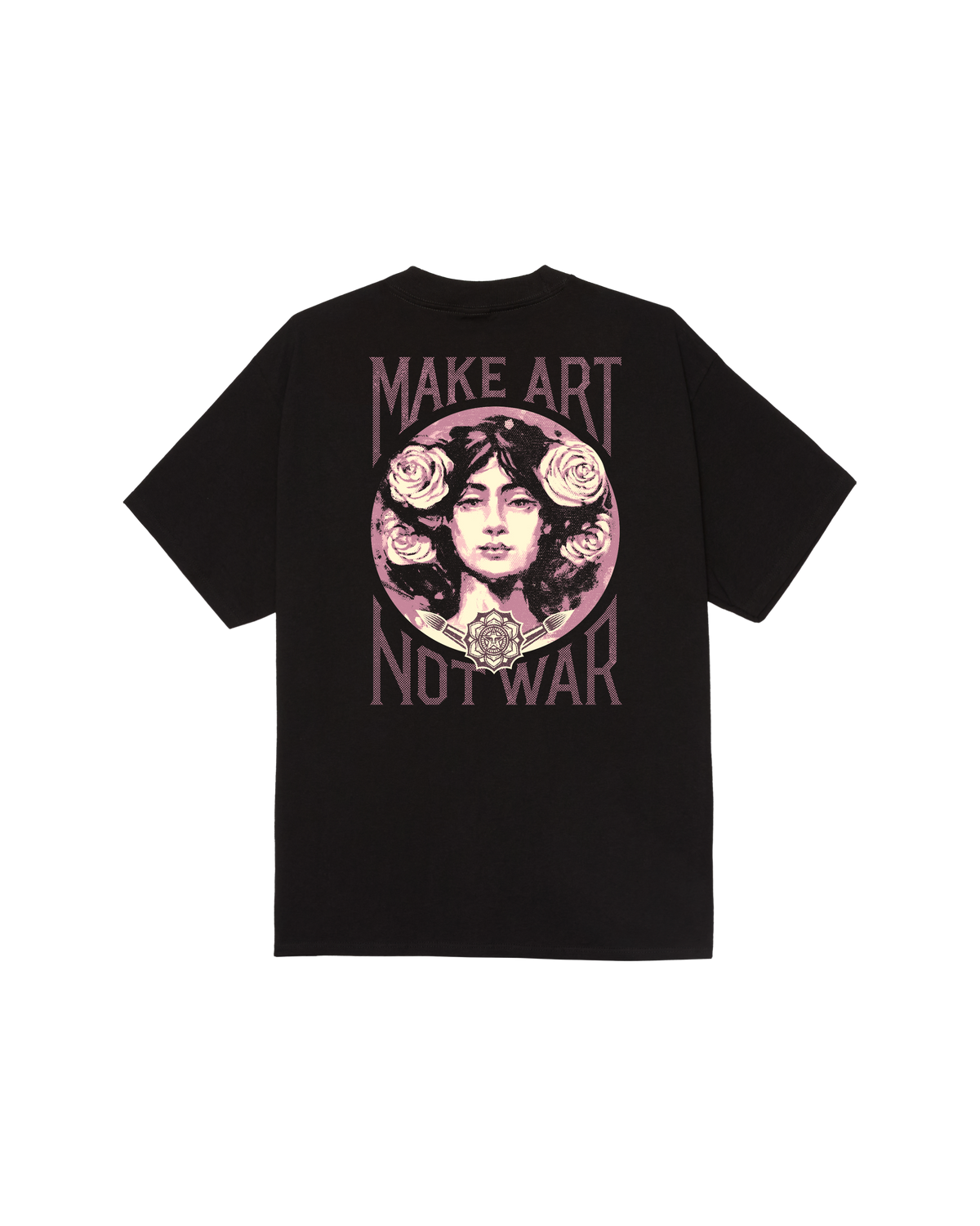 Obey 'Make Art Not War' Tee - Black-2