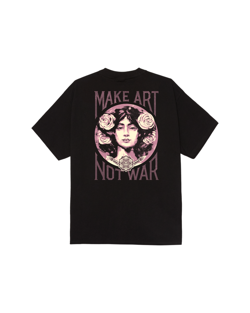 Obey 'Make Art Not War' Tee - Black-2