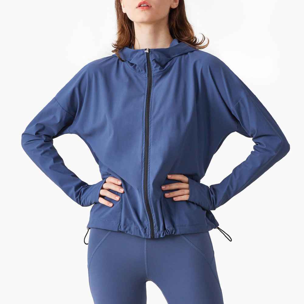 Women’s Hooded Loose Fit Gym Suit – Close Lock Zipper Activewear Set-1