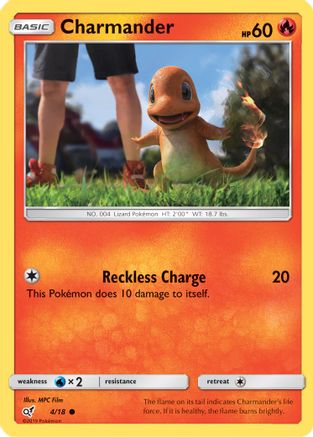 Charmander (Holo Common) 4/18 - Detective Pikachu Holofoil-1