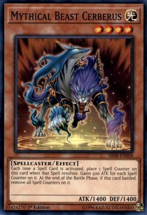 Mythical Beast Cerberus (SR08-EN008) - Structure Deck: Order of the Spellcasters 1st Edition-1