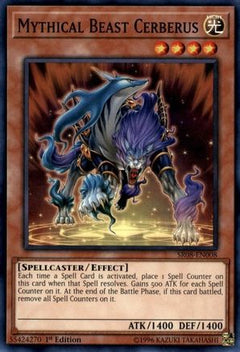 Mythical Beast Cerberus (SR08-EN008) - Structure Deck: Order of the Spellcasters 1st Edition-1