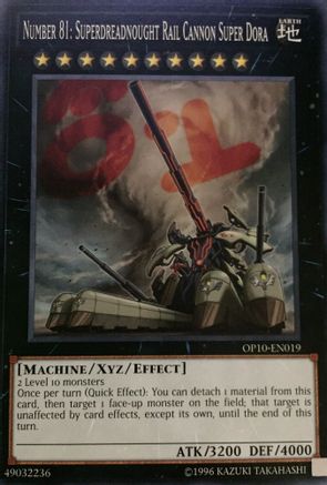 Number 81: Superdreadnought Rail Cannon Super Dora (OP10-EN019) - OTS Tournament Pack 10 Unlimited