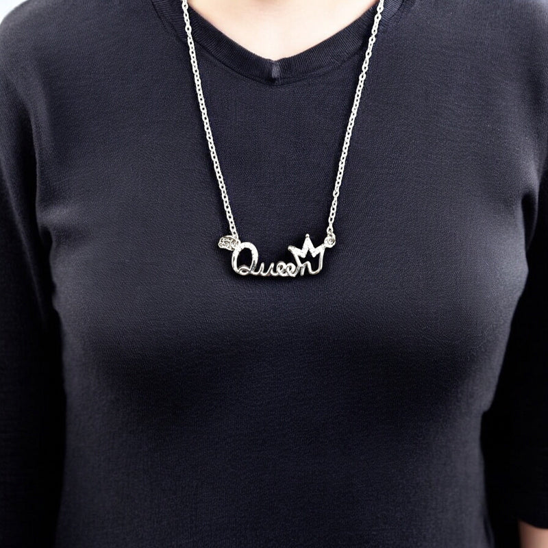 Queen Stainless Steel Necklace Pendants With Long Chain-1