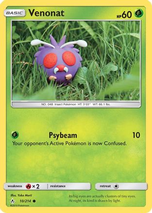 Venonat (10) 10/214 - SM  Unbroken Bonds Reverse Holofoil-1
