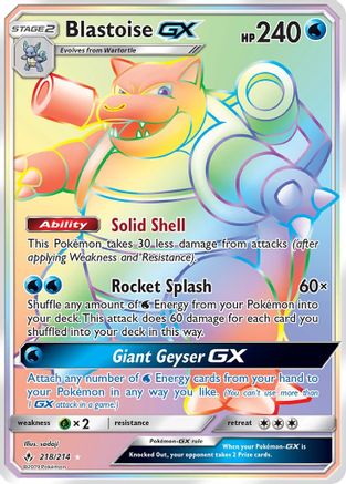 Blastoise GX (Secret)/214 - SM  Unbroken Bonds Holofoil-1