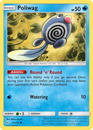 Poliwag (36) 36/214 - SM  Unbroken Bonds-1