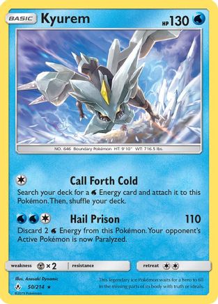 Kyurem 50/214 - SM  Unbroken Bonds Reverse Holofoil-1