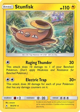 Stunfisk 56/214 - SM  Unbroken Bonds Reverse Holofoil-1