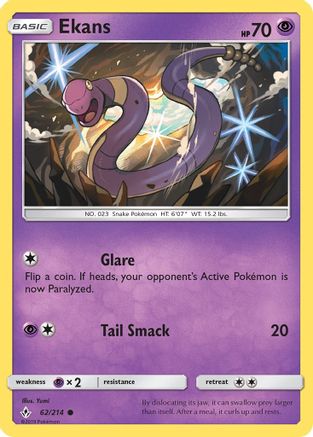 Ekans 62/214 - SM  Unbroken Bonds Reverse Holofoil-1
