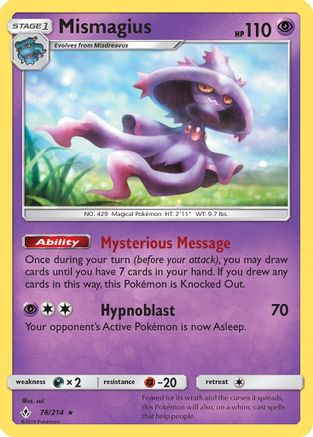 Mismagius 78/214 - SM  Unbroken Bonds