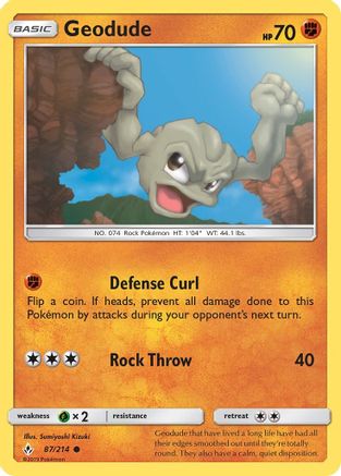 Geodude/214 - SM  Unbroken Bonds Reverse Holofoil-1