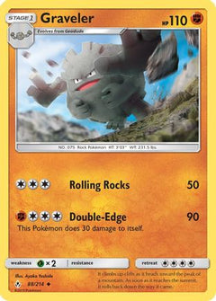 Graveler/214 - SM  Unbroken Bonds Reverse Holofoil-1