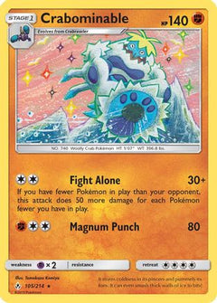 Crabominable 105/214 - SM  Unbroken Bonds Reverse Holofoil-1