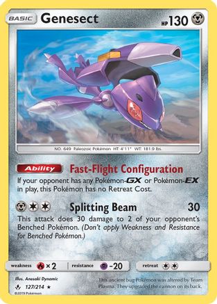 Genesect/214 - SM  Unbroken Bonds Reverse Holofoil-1