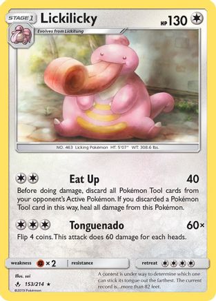 Lickilicky/214 - SM  Unbroken Bonds Reverse Holofoil