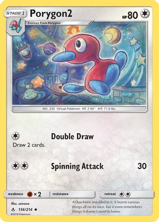 Porygon2 156/214 - SM  Unbroken Bonds-1