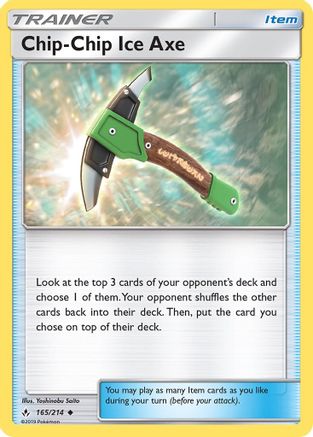 Chip-Chip Ice Axe/214 - SM  Unbroken Bonds Reverse Holofoil
