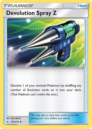 Devolution Spray Z/214 - SM  Unbroken Bonds Reverse Holofoil