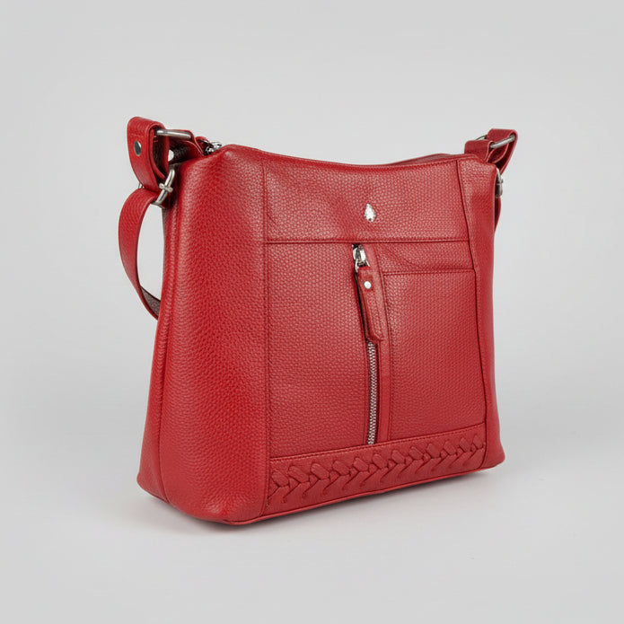 Greenwood Leather Elegant Crossbody Bag. Full-Grain Leather Shoulder Bag-5