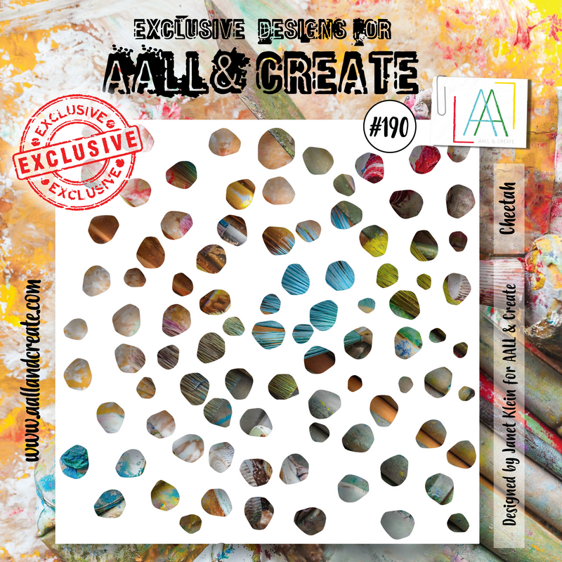 AALL and Create #190 - 6"x6" Stencil - Cheetah-1