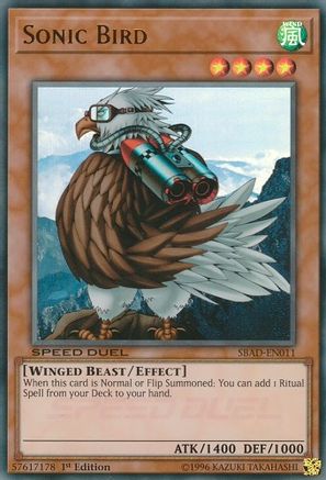 Sonic Bird (SBAD-EN011) - Speed Duel: Attack from the Deep 1st Edition-1