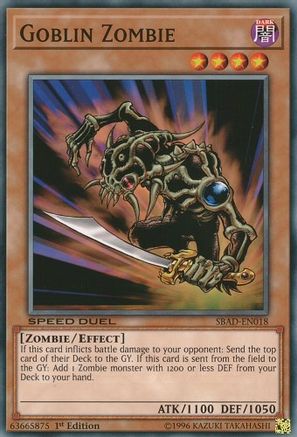 Goblin Zombie (SBAD-EN018) - Speed Duel: Attack from the Deep 1st Edition