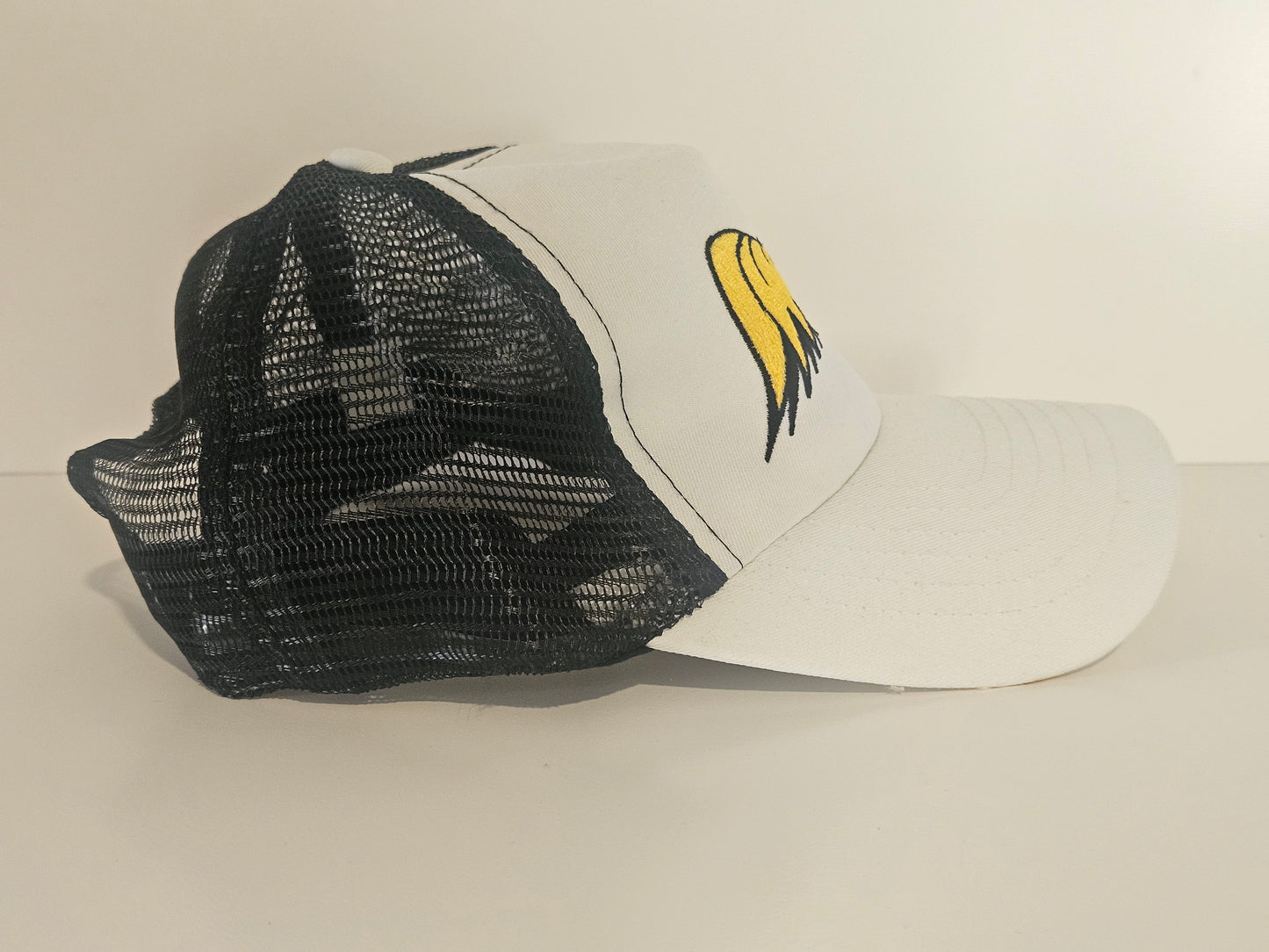 Youth Eyeball with Wings White & Black Cap