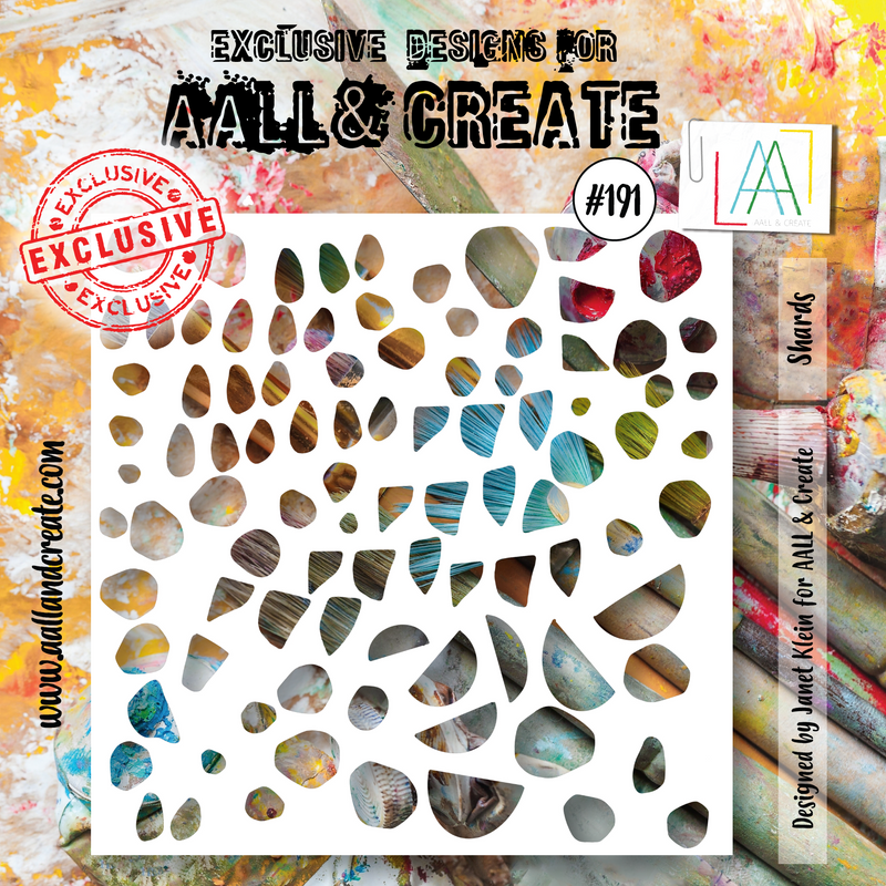 AALL and Create #191 - 6"x6" Stencil - Shards-1