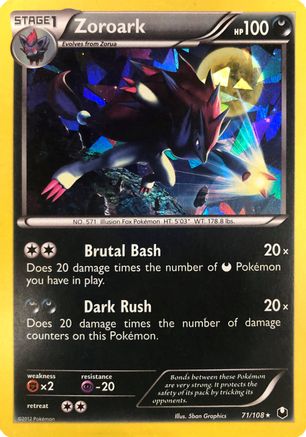 Zoroark - 71/108 (Cracked Ice Holo) - Deck Exclusives Holofoil-1