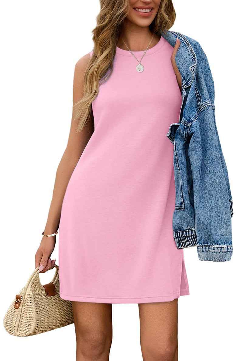 Women’s Sleeveless Vest Dress – Casual Summer Tank Dress for Everyday Wear-1