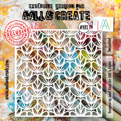 AALL and Create #193 - 6"x6" Stencil - Succulent-1