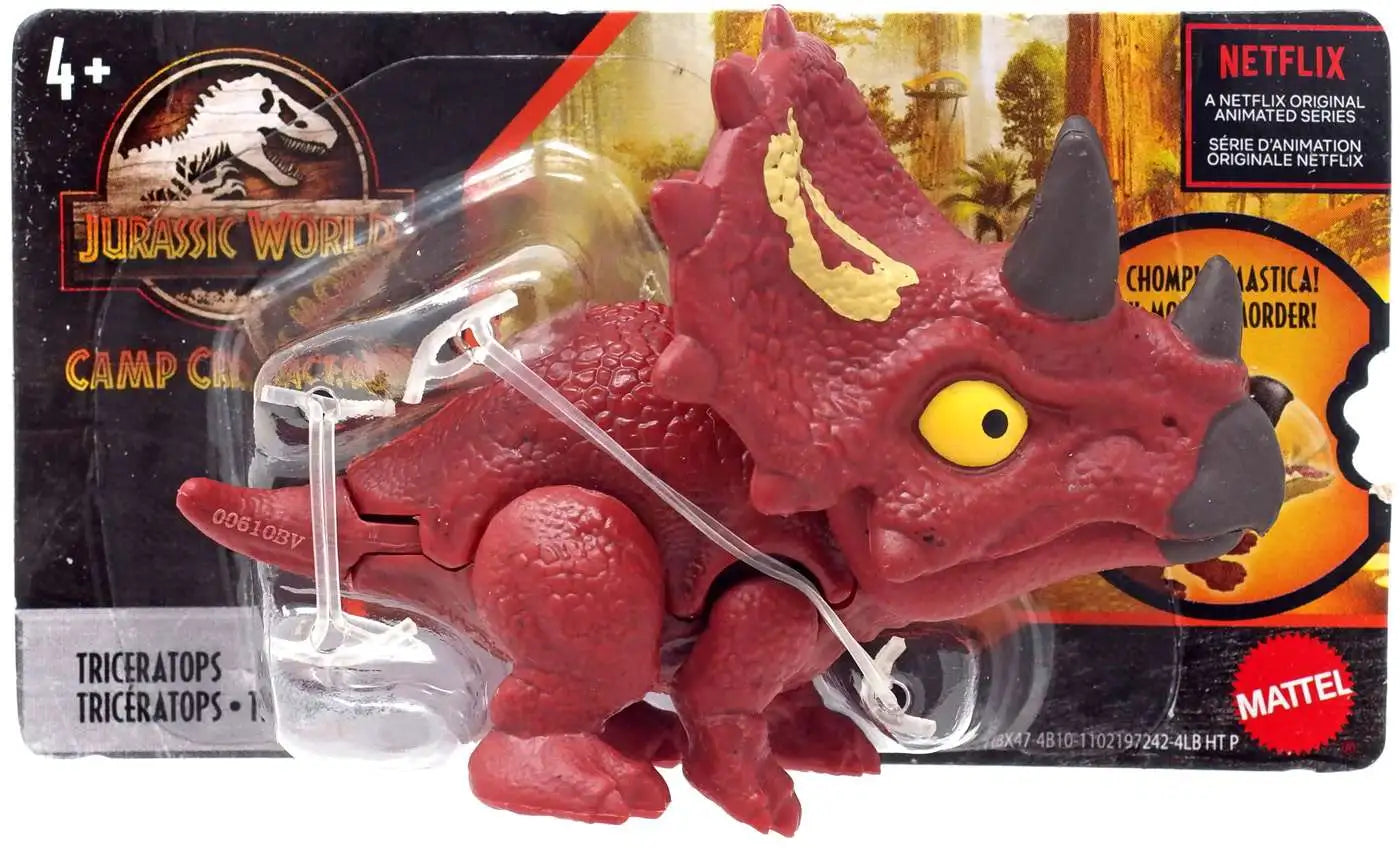 Jurassic World Snap Squad – Triceratops (Red Variant - Short Card) (UPC: 194735004348)