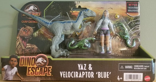 Jurassic World Camp Cretaceous – Yaz & Velociraptor “Blue” Human & Dino Pack