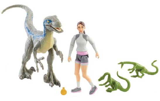 Jurassic World Camp Cretaceous – Yaz & Velociraptor “Blue” Human & Dino Pack