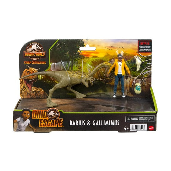 Jurassic World Camp Cretaceous – Darius and Gallimimus (UPC: 194735005482)